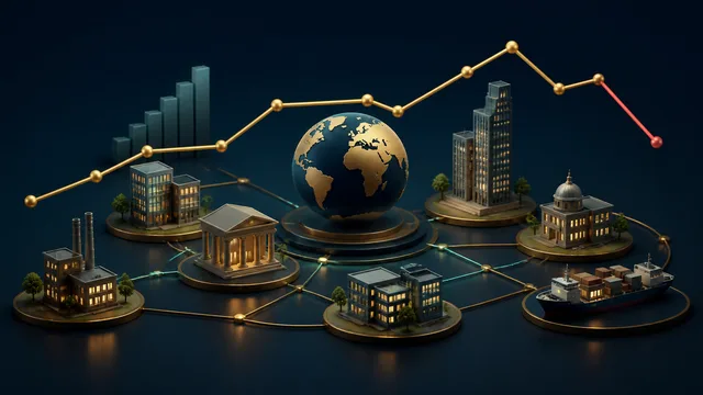 Empresas y mercados globales conectados con una cotización variable